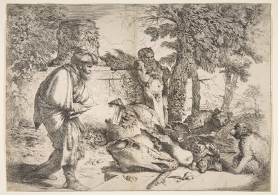 Il filosofo Diogene in cerca di un uomo onesto da Giovanni Benedetto Castiglione